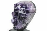 Dark Purple Amethyst Cluster With Stand - Large Points #221233-1